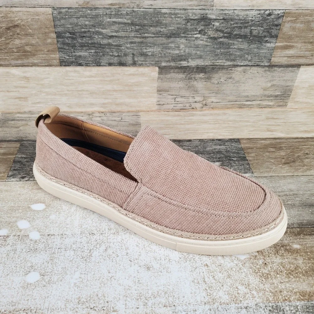 Steve Madden Abiza Mens Casual Shoes Sz 11 M Sand‎ Canvas Round Toe Slip On